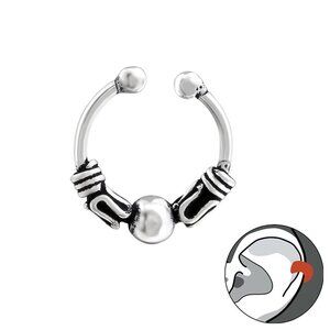 Sterling Silver Bali Ear Cuff